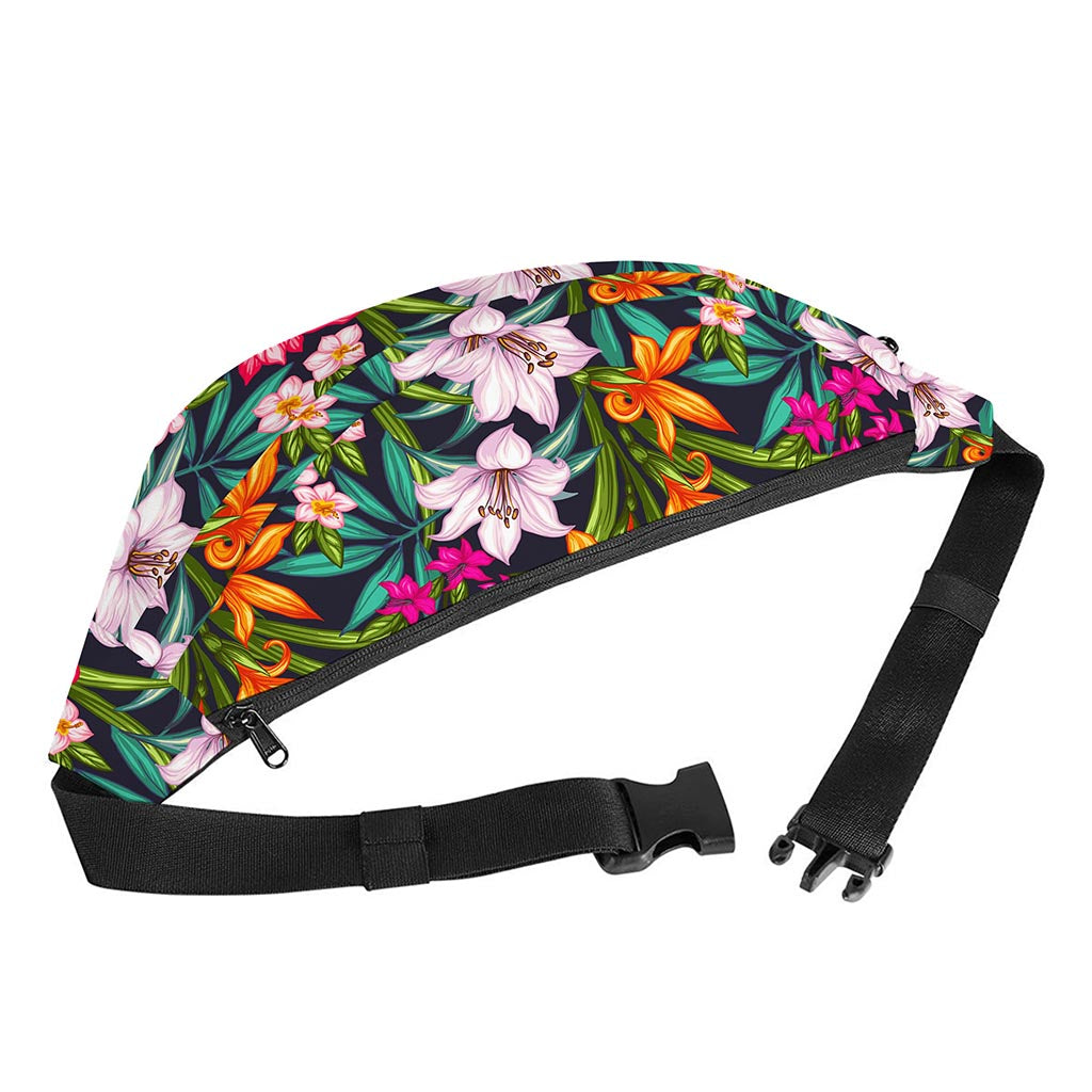 Tropical Flowers Pattern Print Fanny Pack