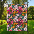 Tropical Flowers Pattern Print Garden Flag