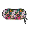 Tropical Flowers Pattern Print Glasses Case