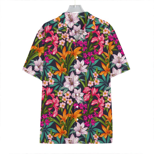 Tropical Flowers Pattern Print Hawaiian Shirt
