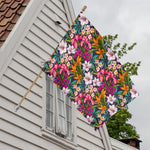 Tropical Flowers Pattern Print House Flag