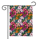 Tropical Flowers Pattern Print House Flag