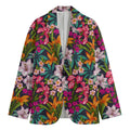 Tropical Flowers Pattern Print Men's Cotton Blazer
