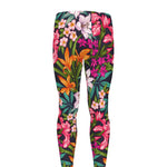 Tropical Flowers Pattern Print Men's leggings