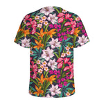 Tropical Flowers Pattern Print Men's Sports T-Shirt