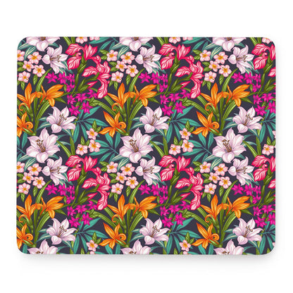 Tropical Flowers Pattern Print Mouse Pad