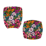 Tropical Flowers Pattern Print Office Chair Cover