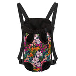 Tropical Flowers Pattern Print Pet Carrier Backpack