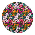 Tropical Flowers Pattern Print Round Blanket
