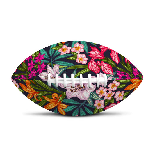 Tropical Flowers Pattern Print Rugby Ball