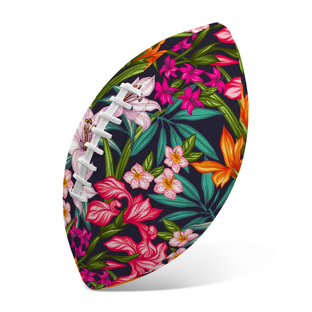 Tropical Flowers Pattern Print Rugby Ball
