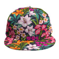 Tropical Flowers Pattern Print Snapback Cap