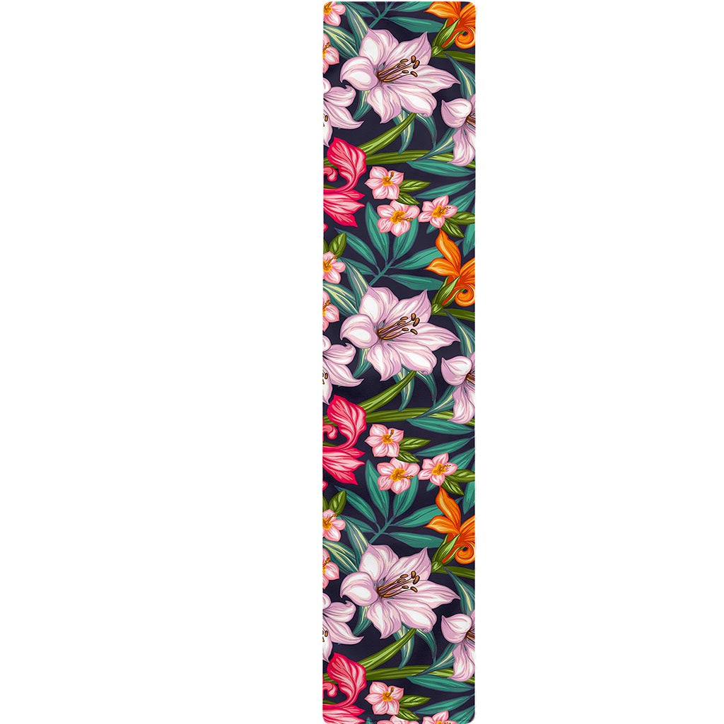 Tropical Flowers Pattern Print Table Runner