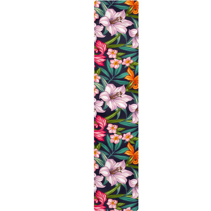 Tropical Flowers Pattern Print Table Runner