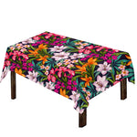 Tropical Flowers Pattern Print Tablecloth