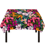 Tropical Flowers Pattern Print Tablecloth