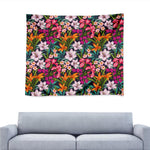 Tropical Flowers Pattern Print Tapestry