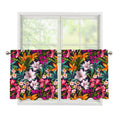 Tropical Flowers Pattern Print Tier Curtains