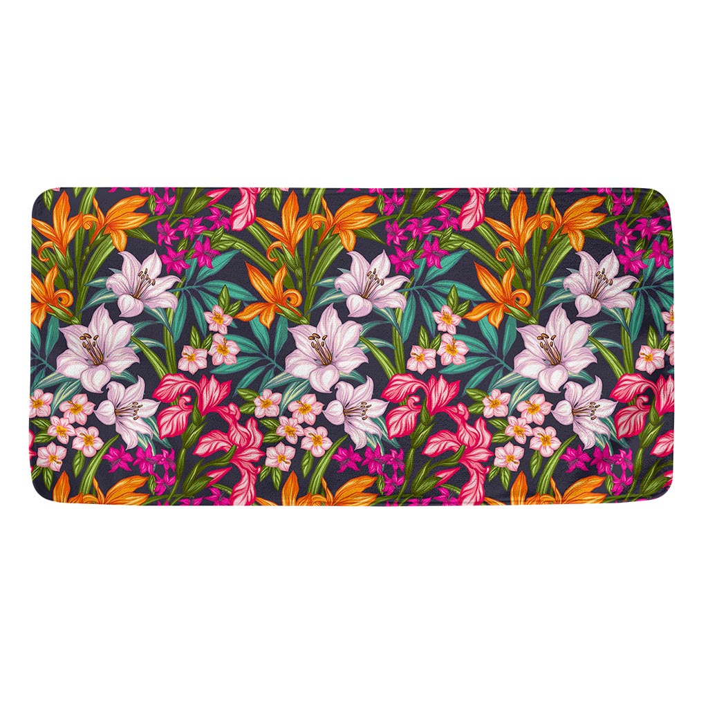 Tropical Flowers Pattern Print Towel