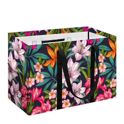 Tropical Flowers Pattern Print Utility Tote Bag