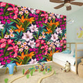 Tropical Flowers Pattern Print Wall Sticker