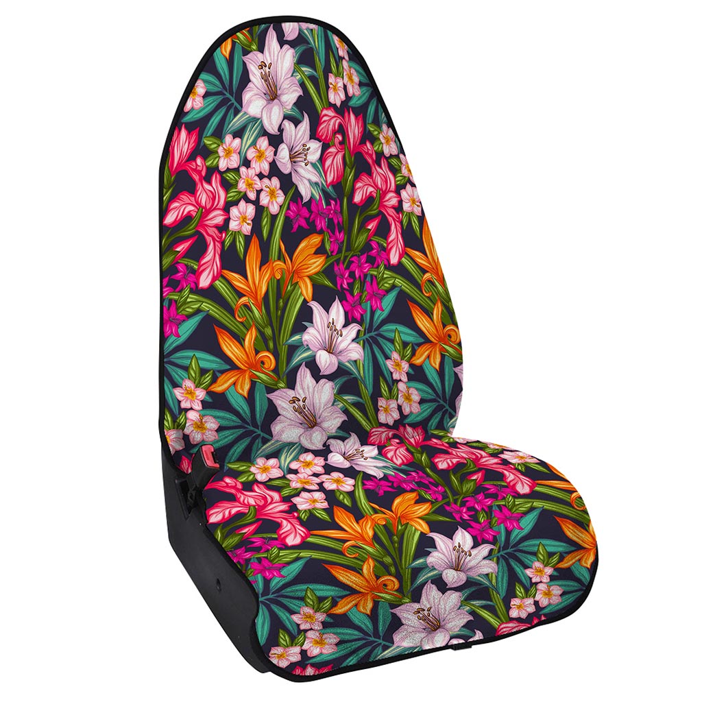 Tropical Flowers Pattern Print Waterproof Car Seat Cover