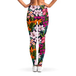 Tropical Flowers Pattern Print Women's Leggings