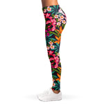 Tropical Flowers Pattern Print Women's Leggings