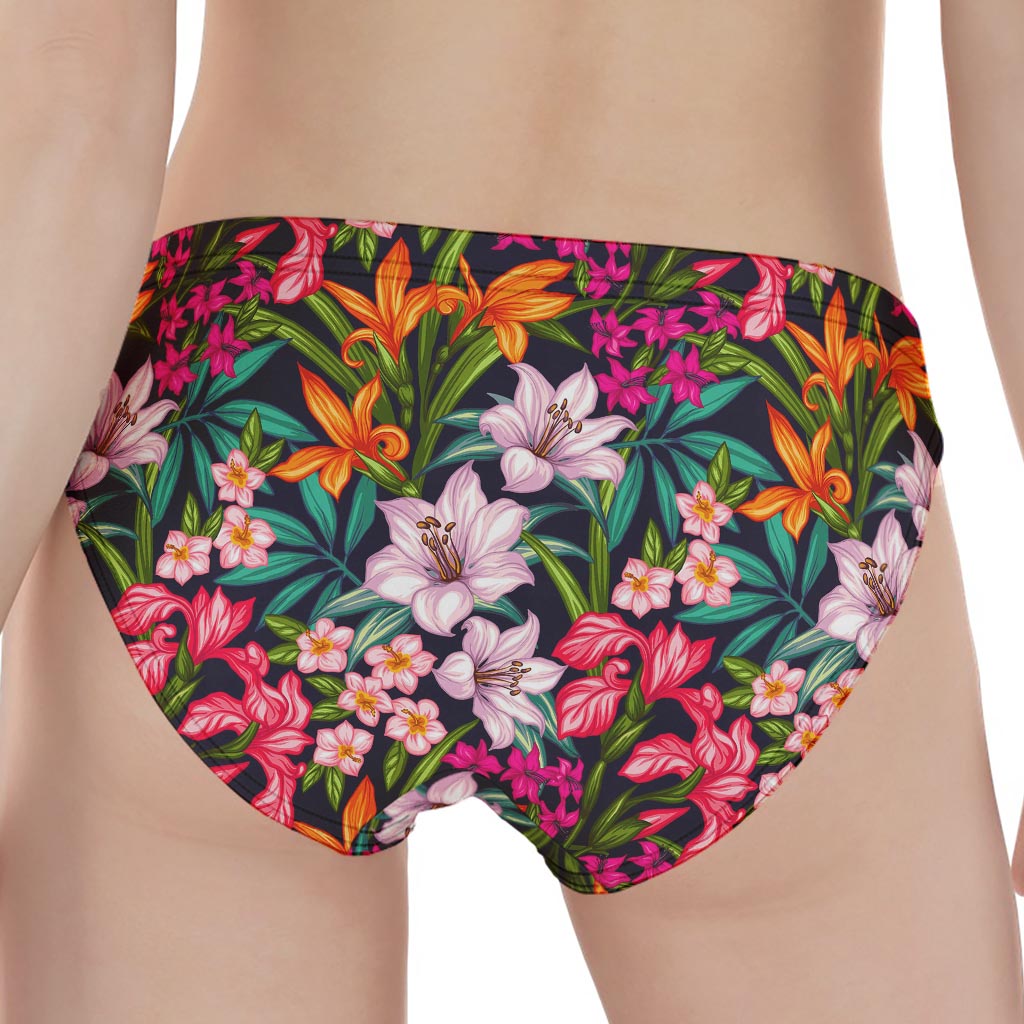 Tropical Flowers Pattern Print Women's Panties