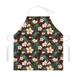 Tropical Frangipani Flower Print Adjustable Apron