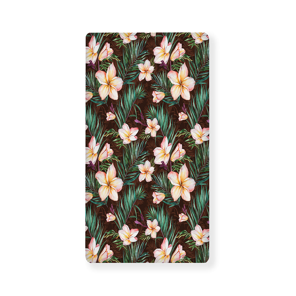 Tropical Frangipani Flower Print Baby Crib Sheet