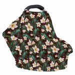 Tropical Frangipani Flower Print Baby Seat Cover