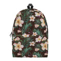 Tropical Frangipani Flower Print School Backpack