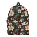Tropical Frangipani Flower Print Backpack
