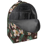 Tropical Frangipani Flower Print Backpack