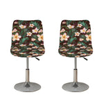 Tropical Frangipani Flower Print Bar Stool Covers