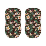 Tropical Frangipani Flower Print Bar Stool Covers