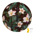 Tropical Frangipani Flower Print Basketball
