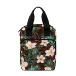 Tropical Frangipani Flower Print Bible Tote Bag