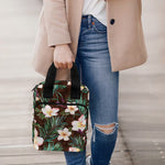 Tropical Frangipani Flower Print Bible Tote Bag
