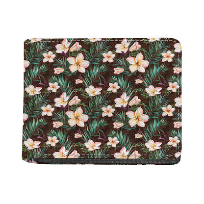 Tropical Frangipani Flower Print Bifold Wallet