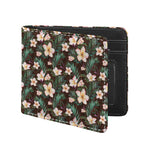 Tropical Frangipani Flower Print Bifold Wallet