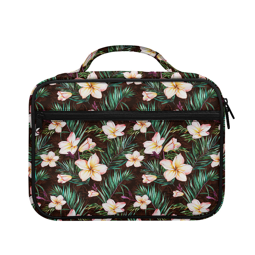 Tropical Frangipani Flower Print Briefcase Bible Bag