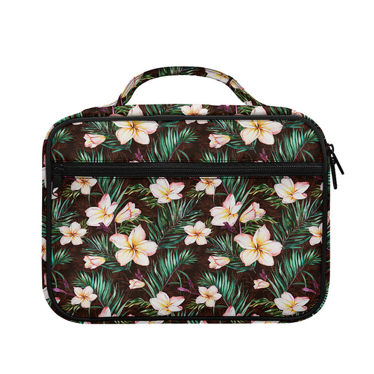 Tropical Frangipani Flower Print Briefcase Bible Bag