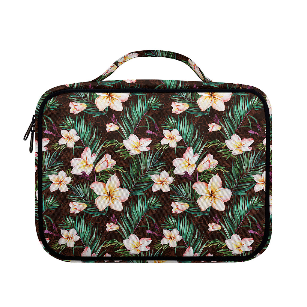 Tropical Frangipani Flower Print Briefcase Bible Bag