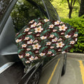 Tropical Frangipani Flower Print Car Side Mirror Covers