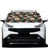 Tropical Frangipani Flower Print Car Windshield Snow Cover