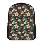 Tropical Frangipani Flower Print Casual Backpack