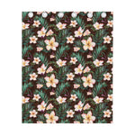 Tropical Frangipani Flower Print Curtain