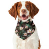 Tropical Frangipani Flower Print Dog Bandana